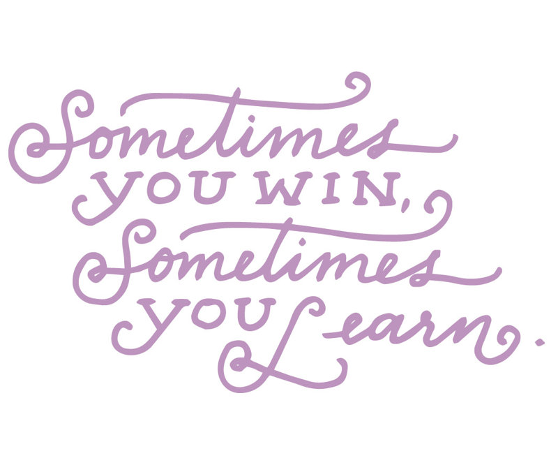 Décalcomanie murale parfois citation "win, H 21 po x l 35 po x P 0,01 po, Lilas