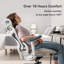 Chaise d'ordinateur C300, chaise ergonomique avec accoudoirs 4D, soutien lombaire dynamique, pour la maison et les jeux-1704311861