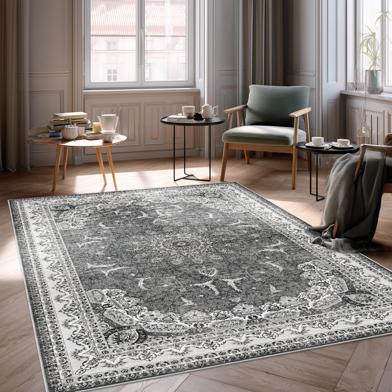 Persian Performance Machine Washable Indoor Area Rug, Rectangle 12' x 9'