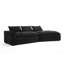 Canapé modulaire rembourré 3 places noir-1555058150