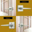 Ensemble de poignées de verrouillage de porte réversible à levier Mega Handles pour couloir, garde-robe et salle de bain | Conception en acier inoxydable robuste | Installation facile-69568239