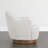 Modern Upholstered Swivel Barrel Chair With Solid Wood Base-1349720234