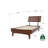 Caden Solid Wood Platform Bed with Adjustable Headboard, Mid-Century Modern-482096208-482096222