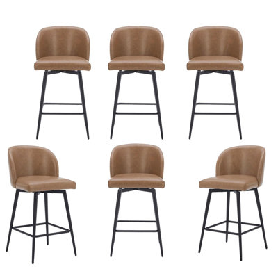 Kanasha 26.9" Swivel Counter Height Bar Stools