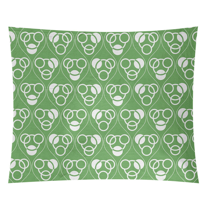 Tapisserie, H 68 po x l 80 po, Vert/blanc