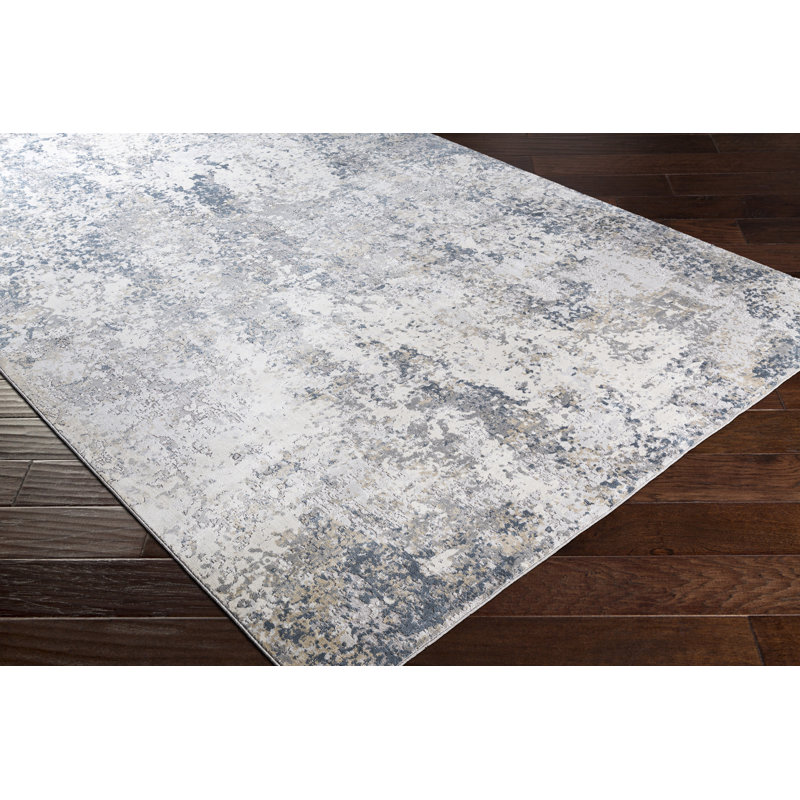 Tapis gris anthracite / gris clair Adelene, Rectangle 9 pi x 12 pi