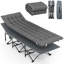 Lit de camping pour adultes avec matelas, lit pliant-110256528