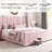 Upholstered Bed with Vertical Channel Tufted Headboard & 22" Footboard-1126335011-1126335010