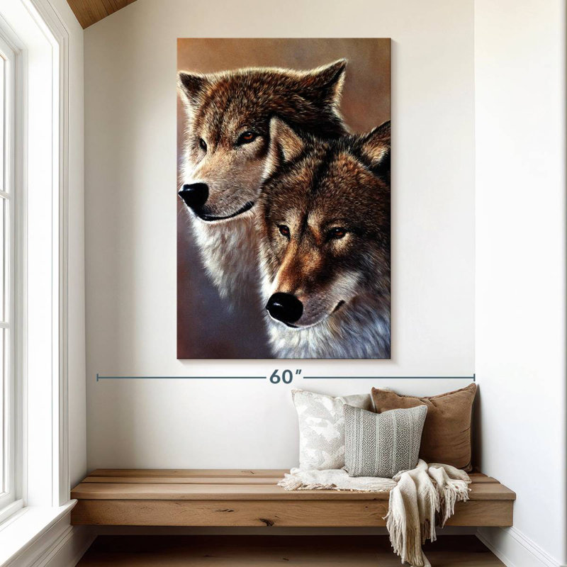 Brampt Fearless Wolves, 51" H x 34" W