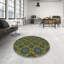 Vert géométrique/Tapis décoratif brun-2113289014