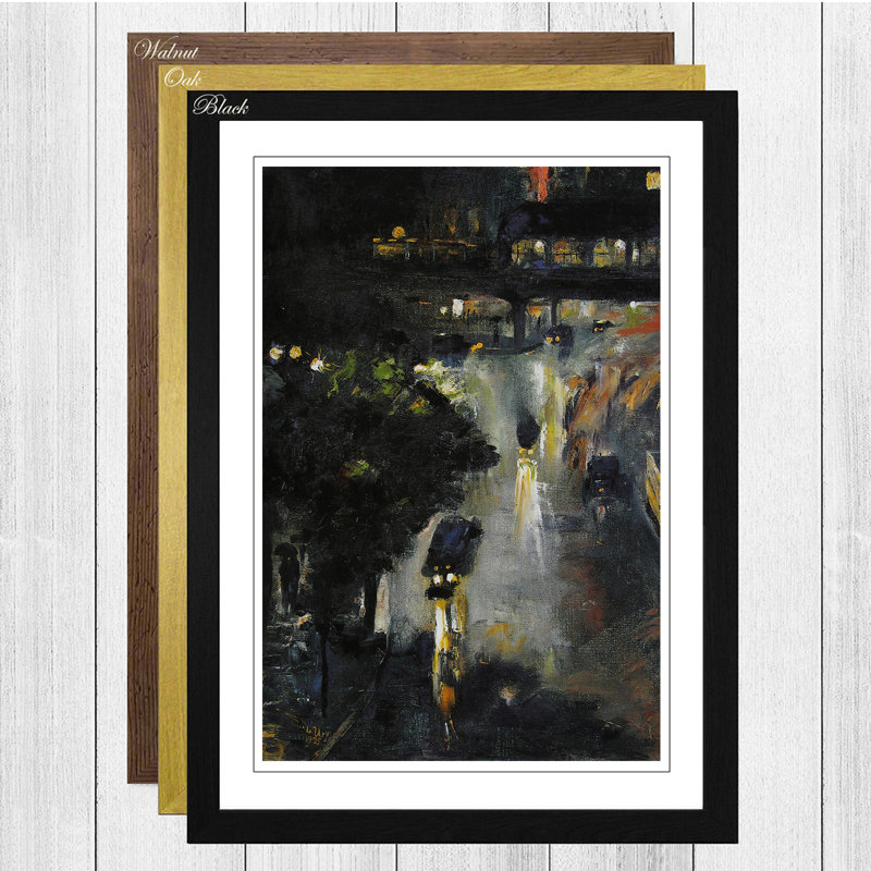 Lesser Ury - Single Picture Frame Painting, Walnut