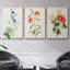 Fleurs des saisons I, reproduction encadrée sur toile 3 pièces-91891068-91891069