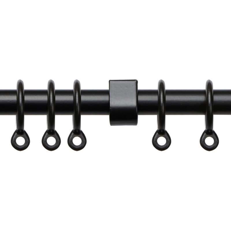 Jetta 6.86cm Curtain Rings, Black, 27mm Internal Diameter