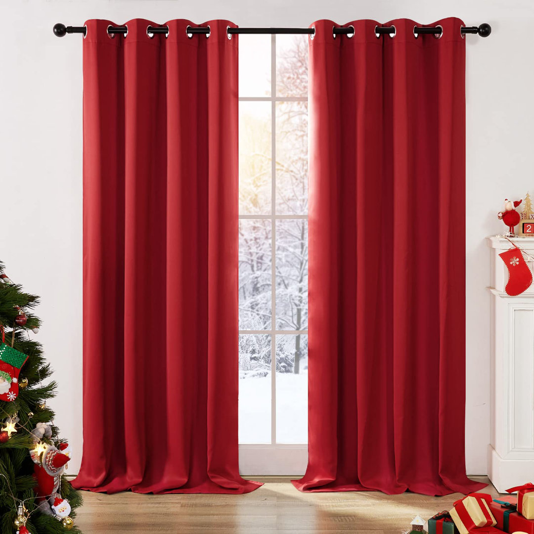 Makua Polyester Room Darkening Curtain Pair Latitude Run® Curtain 
