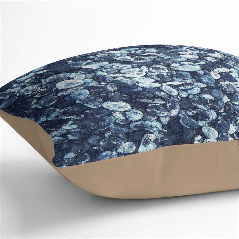 Pebbles on the Beach Cushion with Filling, 55cm H x 55cm W x 20cm D, Stone