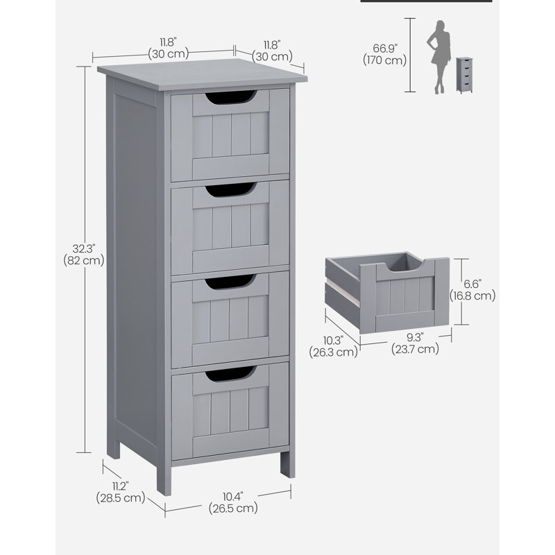 Bathroom Cabinet, Light Grey