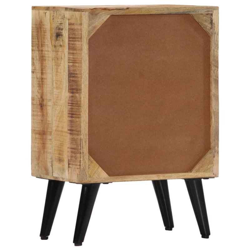 Abbate 40cm W Solid Wood Bedside Table