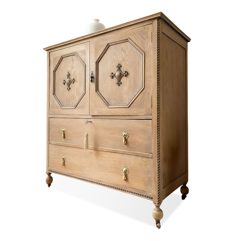 Retro Solid Wood Accent Cabinet