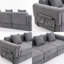 3-Seater Folding Compression Sofa Convertible Sofa Bed Ultra-Comfortable Modular Triple Sofa with Metal Frame and Easy Assembly, Polyester Blend Upholstery & Space-Saving Design-1587288107