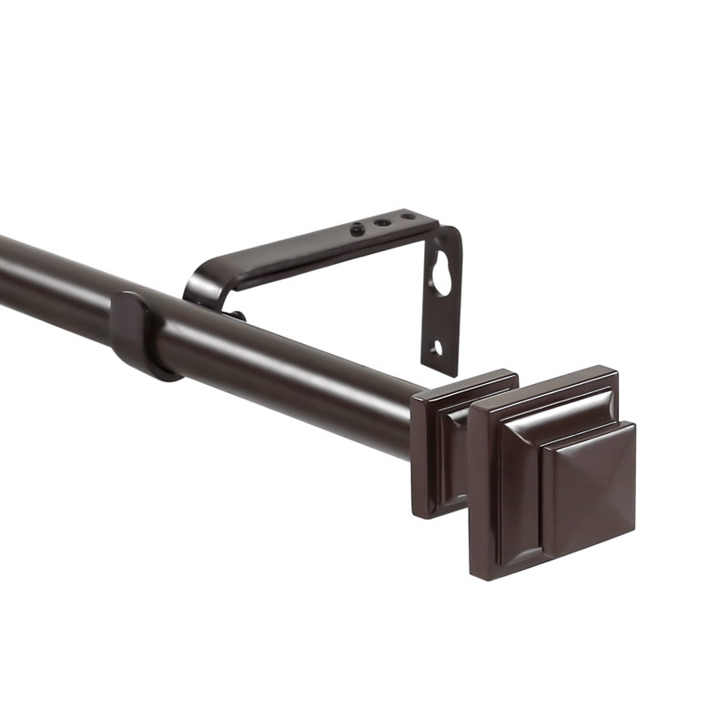 Tringle à rideaux simple 0,75 po Waldo, H 1 po x l 120 po x P 1 po, Bronze