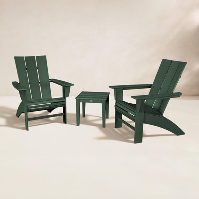 POLYWOOD® Modern Adirondack 2-Person Patio Seating Group
