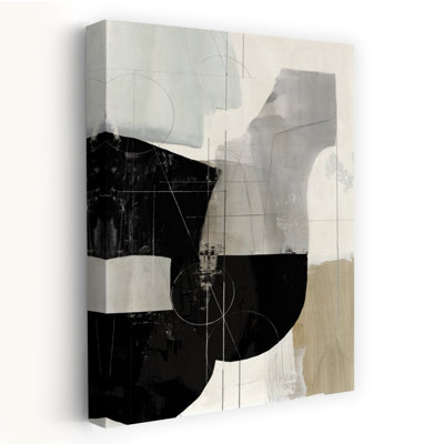 Noir jais I, art géométrique abstrait