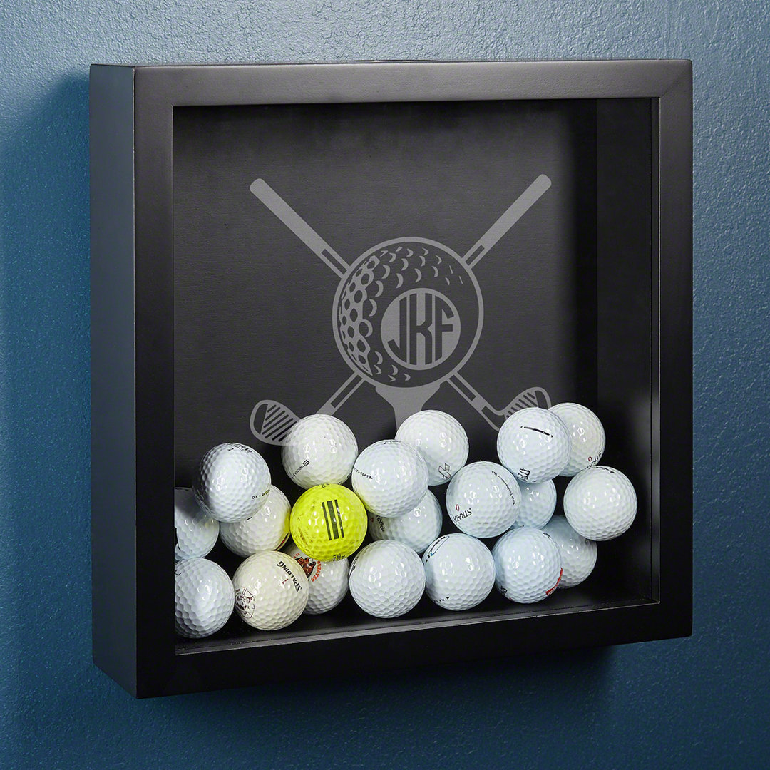 Boudreaux Custom Golf Ball and Cork Shadow Box Charlton Home® 