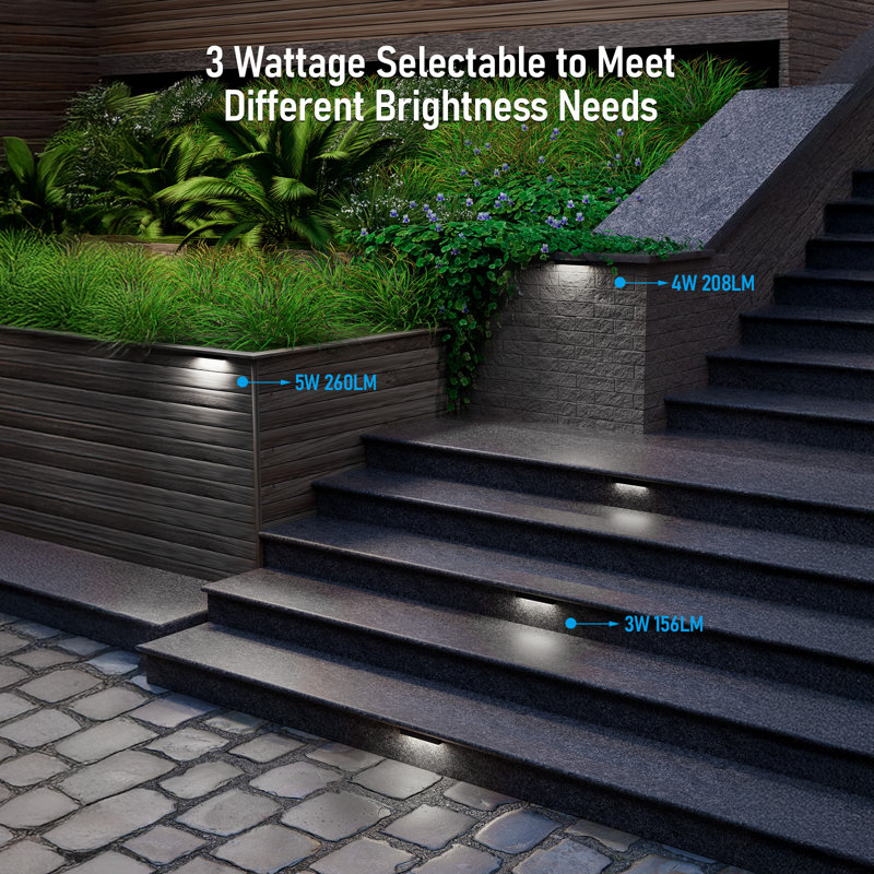 Led Low Voltage Hardscape Lighting, 7 Inch 3W/4W/5W Retaining Wall Light, 5000K Daylight