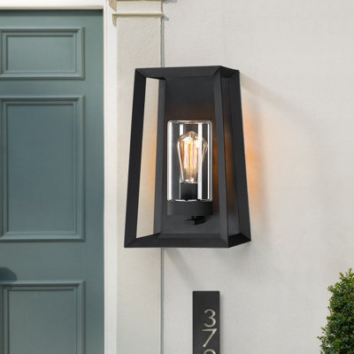 Lanterne murale noire H 13,5 po