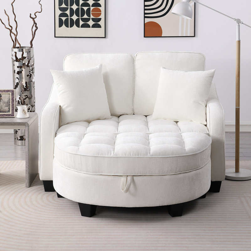 Méridienne double avec rangement, Beige