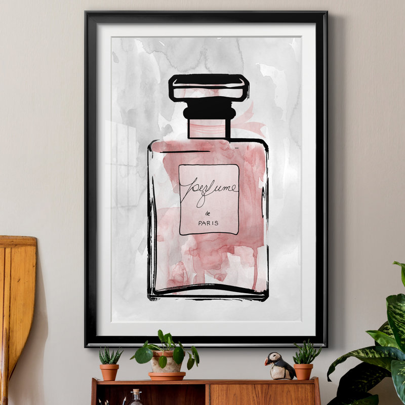 «Blush Wash Perfume», impression encadrée sur papier, H 30,5 po x l 42,5 po x P 1,5 po, Papier noir