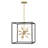 Aros 12-Light Open Frame Cube Pendant - Black & Warm Brass By Lisa McDennon