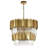 Transitional 12-Light Round Gold Crystal Chandelier 