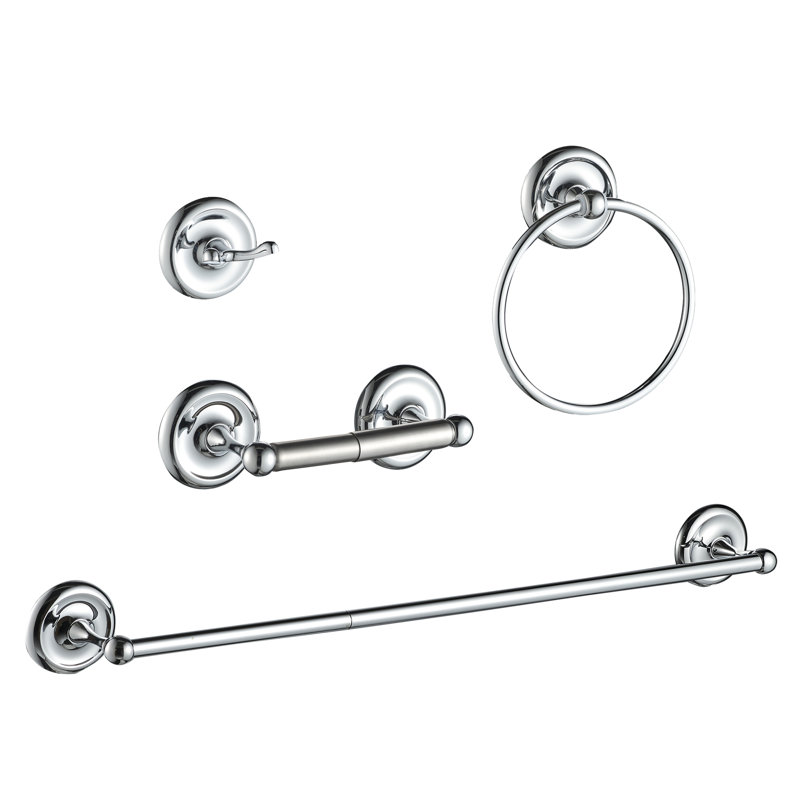 4 - Piece Bathroom Hardware Set, Chrome