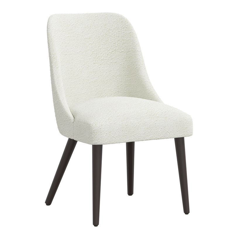 Chaise en bois massif Lozelle, Espresso, Boucle neige classique