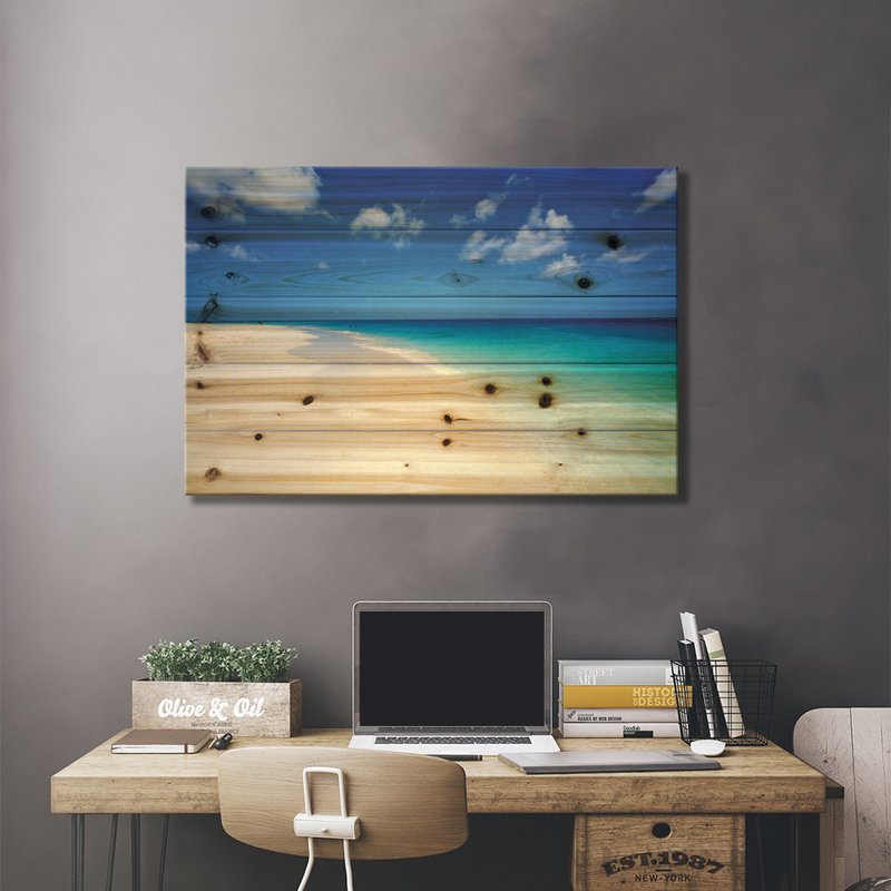 «Serenity in Aruba I» par Mark Paulda - impression sans cadre sur bois, L 26 po x H 18 po