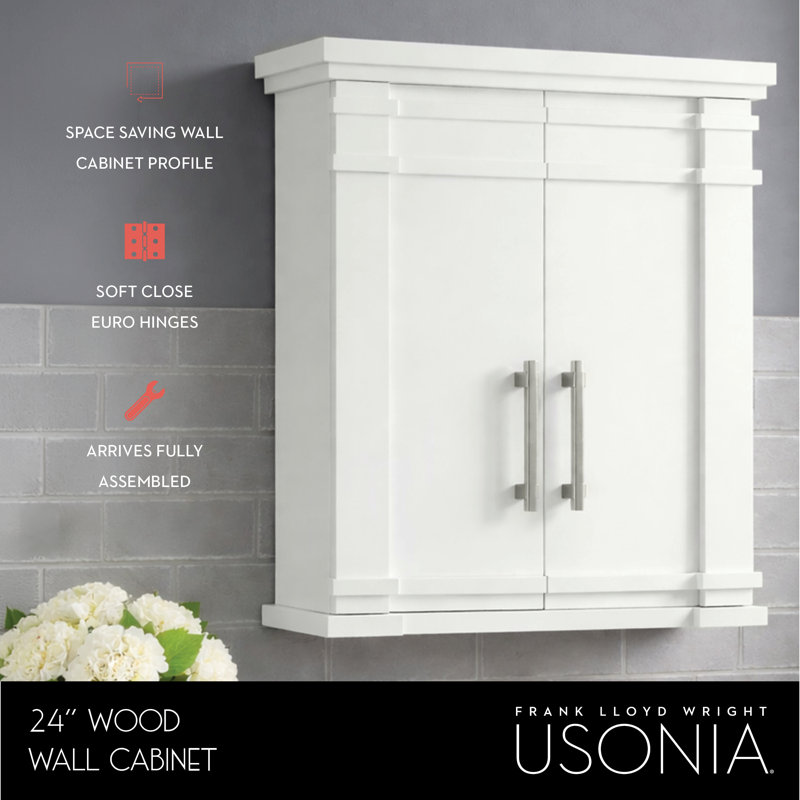 Lankford 24 Wood Wall Cabinet, White