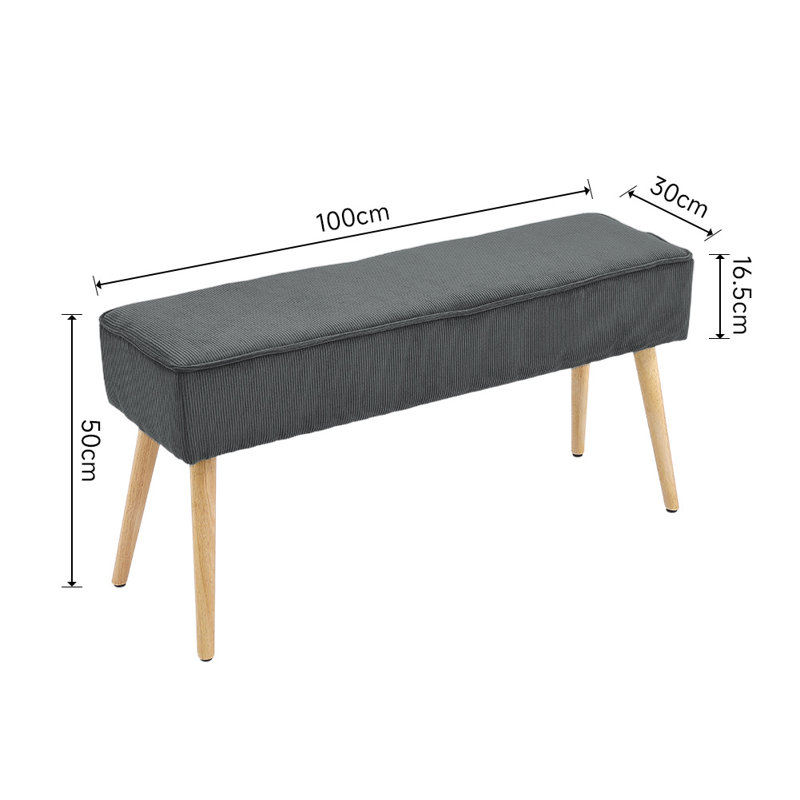 Sharie Velvet Upholstered Bench
