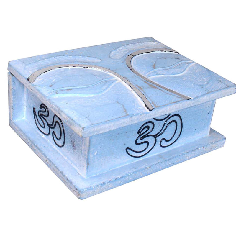 Boîte à bouddha trinket yeux Witteride, Bleu