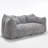 Chenille Bean Bag 2-Seat Sofa-654147570