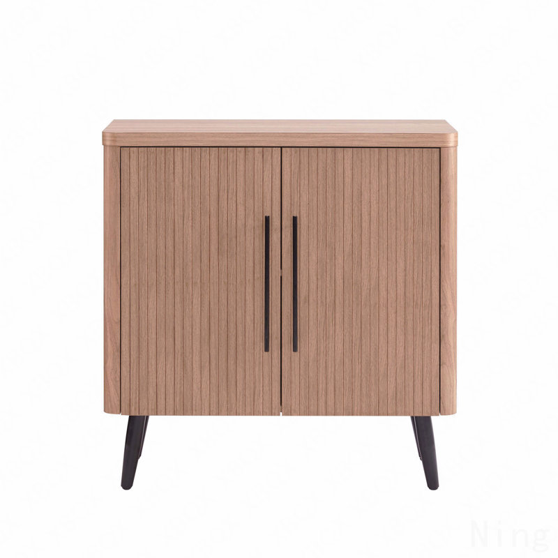 Armoire d'appoint cannelée 31 ", Brun