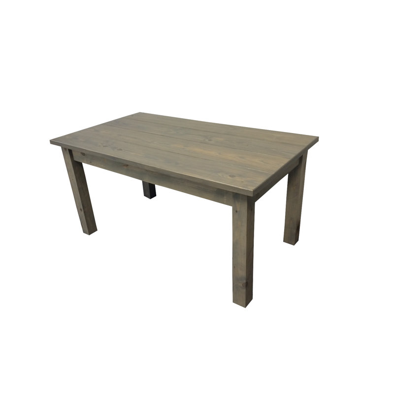 Graceville Solid Wood Dining Table, Gray, 30" H x 60" L x 34" W