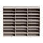 27 Compartments Wood Literature Organizer, Adjustable Shelves, Medium Density Fiberboard Mail Centre, Office Home School Storage for Files, Documents, Papers, Magazines, Grey