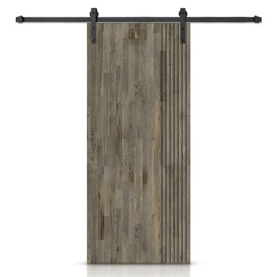 Hollow Paneled Painted without Installation Hardware Kit Barn Door