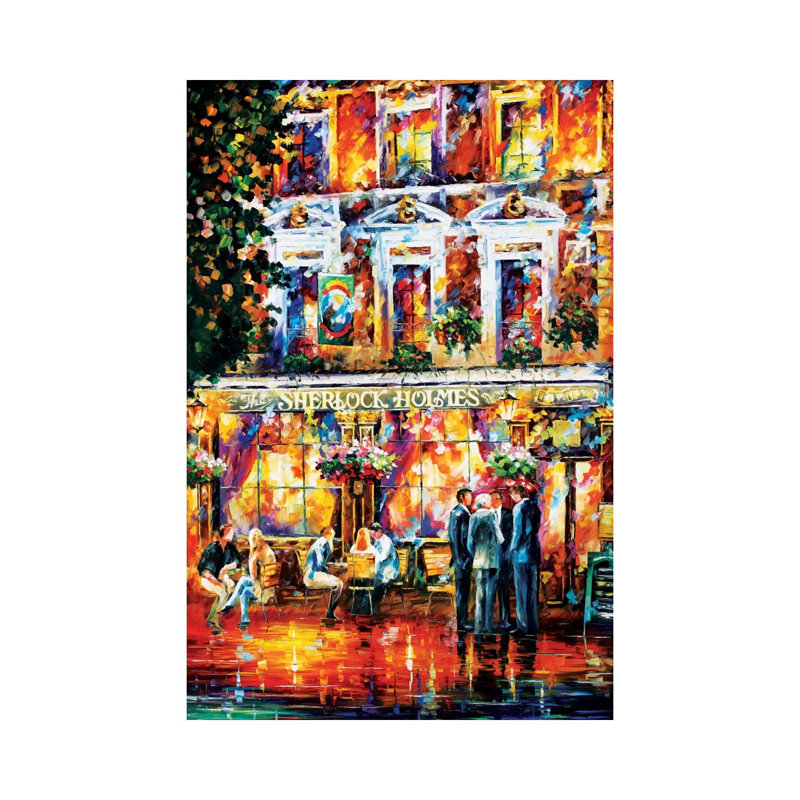 Sherlock Holmes by Leonid Afremov - Painting on Canvas, Wrapped Canvas, 66.04 cm H x 45.72 cm W x 1.91 cm D
