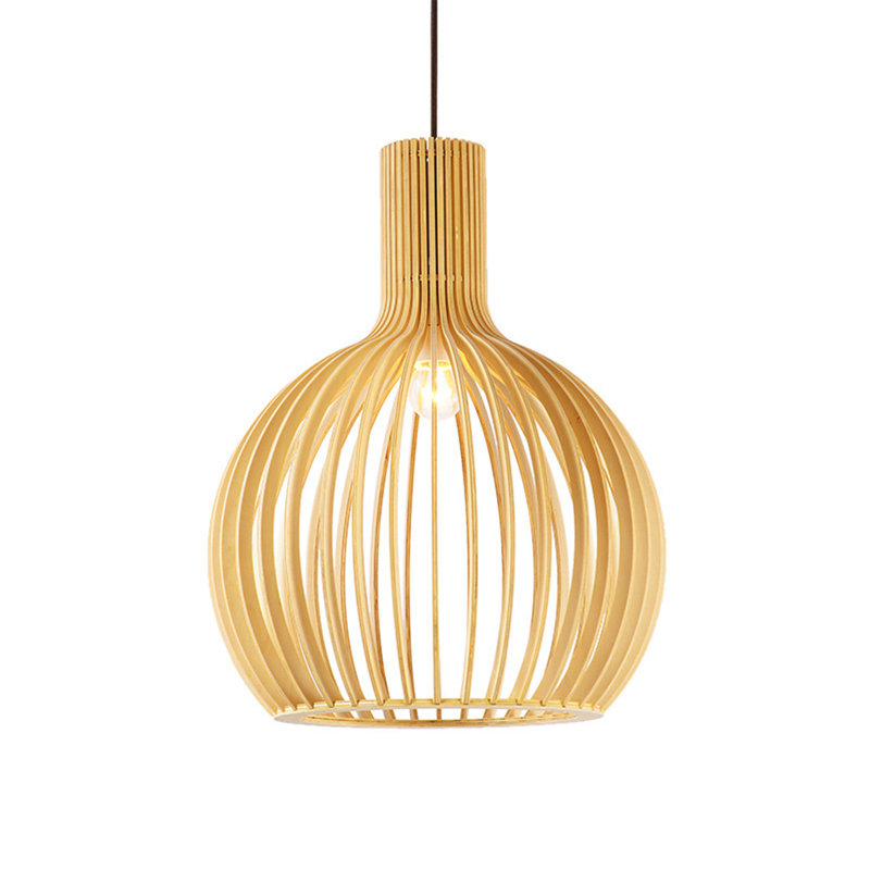 Luminaire suspendu en forme de dôme à 1 lumière Eleora, Naturel