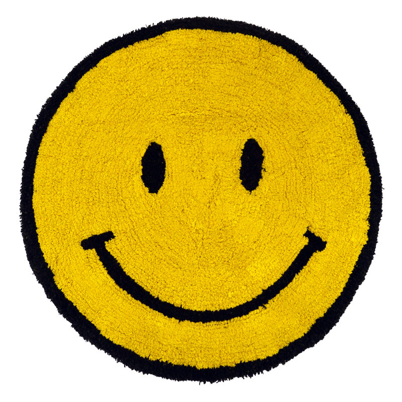 Creager Smiley Face Round Bath Mat