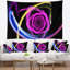 Tapisserie florale rose néon mauve-28496570