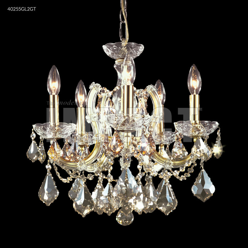 Maria Theresa 5 - Light Chandelier, Golden Teak, Swarovski Strass