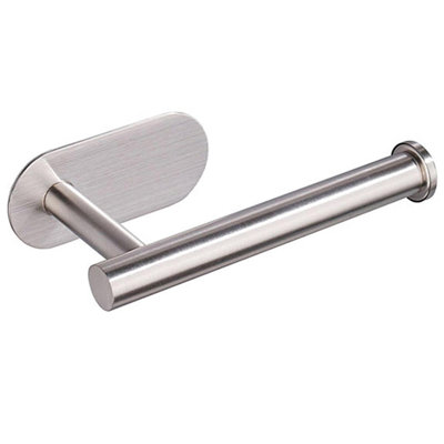 Self-Adhesive Toilet Paper Holder - Wall Mount, SUS 304 Stainless Steel - Matte Black